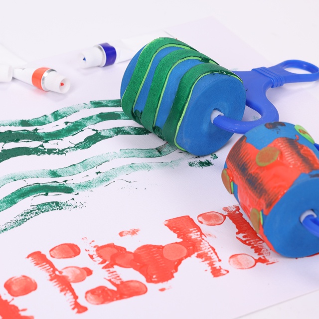 Узоры краски Валики для рисования из пенопласта Кисти для рисования губкой для детей Рисование